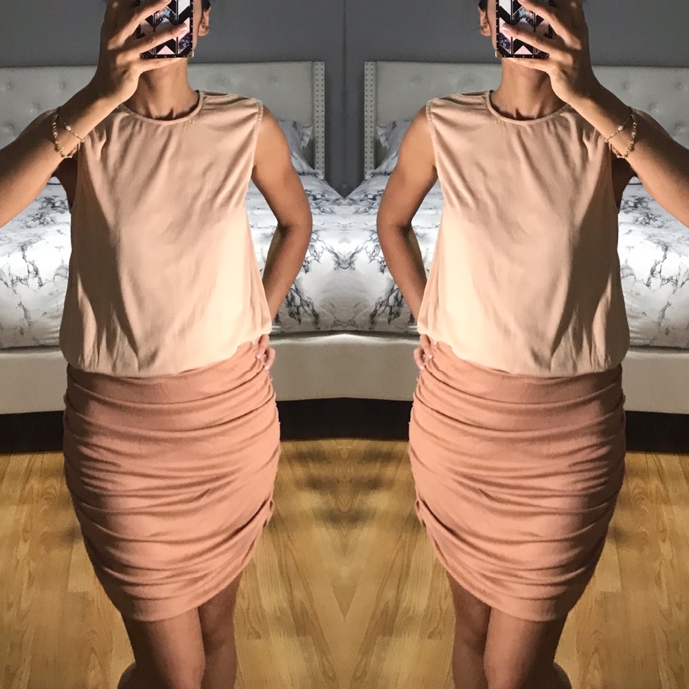 Ronny kobo Pencil beige peach medium dress